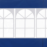 Outsunny 3 Meters Gazebo Replaceable Exchangeable Side Panel Wall Panels Walls With Window, Blue