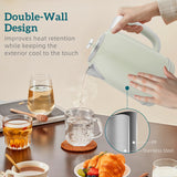 HOMCOM Polished Retro 40-100C Kettle and Toaster Set - Grey