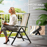 Outsunny Rattan Reclining Garden Chairs - Orange