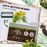 Outsunny Set of Two 110 x 65cm Steel Planter Boxes - Green