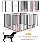 PawHut 100cm 8 Panels Heavy Duty Dog Pen, Pet Playpen for Indoors, Outdoors, Small, Medium, Large Dogs