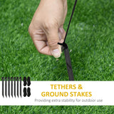 HOMCOM 6ft Inflatable Christmas Tree, LED Lighted with Santa Claus Dog for Home Indoor Outdoor Garden Lawn Decoration Party Prop