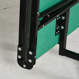 SPORTNOW 9FT Folding Tennis Table, with 8 Wheels, for Indoor Use, Green
