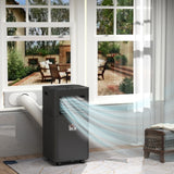 HOMCOM 7000 BTU 4-In-1 Portable Air Conditioner Unit Cooling Dehumidifying Ventilating  for Room up to 26m2, with Fan, Remote, 24H Timer, Window Mount Kit, R290, A Energy Efficiency