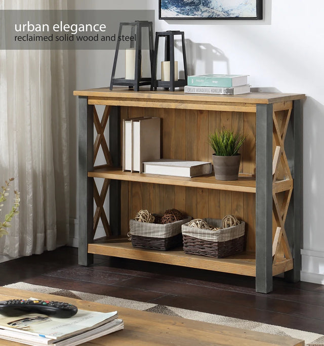 Urban Elegance - Reclaimed Low Bookcase