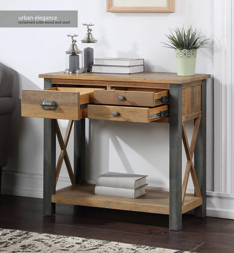 Urban Elegance - Reclaimed Small Console Table