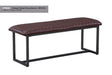 Vintage Styled Brown PU Leather Dining Bench