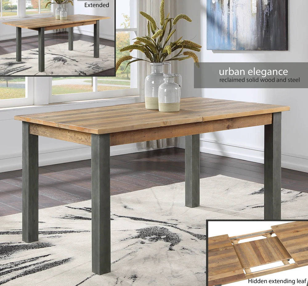 Urban Elegance - Reclaimed Extending Dining Table