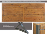 Urban Elegance - Reclaimed Table LARGE (Horizontal Leg / 95cm x 230cm top) 6-10 seater