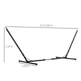 Outsunny 3.13.8m Adjustable Universal Hammock Stand Metal Frame Garden Camping Picnic Outdoor Patio Replacement  Stand Only