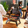 Outsunny Charcoal Barbecue Grill Folding BBQ Grill with 1232 cm2 Cooking Area, Adjustable Vent, Thermometer, Handles for Camping Picnic, Black