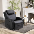 HOMCOM Recliner Chair, Recliner Massage Rocker Chair with 360 Rotate, 165 Reclining Function, Adjustable Footrest, Swivel Armchair Single Sofa for Living Room with Drink Holders, Side Pockets, Black