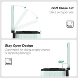 HOMCOM Dual Kitchen Bin, 2 x 20L Double Bin for Recycling and Waste, Fingerprint-proof Pedal Bin with Soft-Close Lid, Removable Inner Buckets, Green