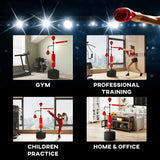 HOMCOM 3-in-1 Boxing Punching Bag, Freestanding with 2 Speed Bals, 360° Reflex Bar, 160-230cm Adjustable Height, Red