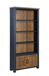 Splash of Blue - Large Open Bookcase with Doors