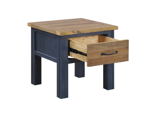 Splash of Blue - Lamp Table With drawer