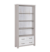 Greystone - Large Open Bookcase with Drawers