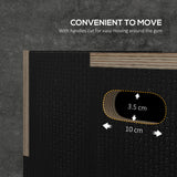 SPORTNOW Multi-Faceted Jump Box, Wooden Step Up Box, for Home, Gym, Exercise, 51/61/76cm- Black