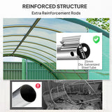 Outsunny 4 x 3(m) Polytunnel Greenhouse, with Windows and Doors - Green