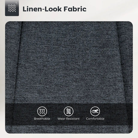 HOMCOM Set of Two Relaxed Tub Bar Stools - Dark Grey