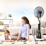 HOMCOM Pedestal Fan with Water Mist Spray, Spray Misting Fan with 75 Oscillation, Remote Control, Tilt Head, 3 Speeds, 3 Modes, 3 Mist, 3L Water Tank, Wheels, for Home, 125 cm
