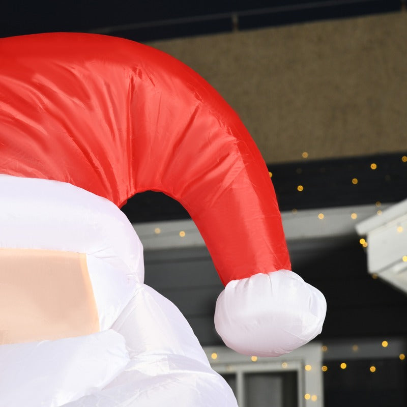 HOMCOM Inflatable Christmas Santa Claus Air Blown Decoration Yard