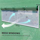 Outsunny 19 x 9.8ft Walk-In Polytunnel Greenhouse - Green