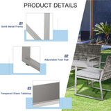 Outsunny 4PC Rattan Garden Furniture Set 2 Single Sofa Arm Chairs 1 Bench with Cushions & Coffee Table Patio Backyard Wicker Weave