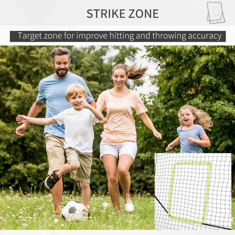 HOMCOM Baseball Rebounder Net Teens Adults Game Spot Softball Training Aid Practise Target Strike Shot Goal Play