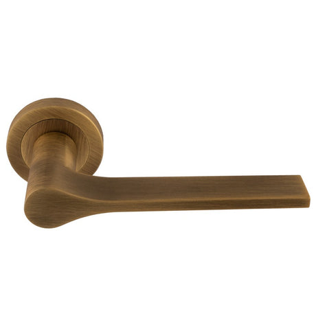 VELA LEVER ON CONCEALED FIX ROUND ROSE BGO (ANTIQUE BRASS) - ANTIQUE BRASS - PAIR