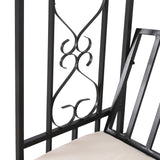 Outsunny Metal Frame Bench W/Arch, 114Lx60Wx206H cm-Grey