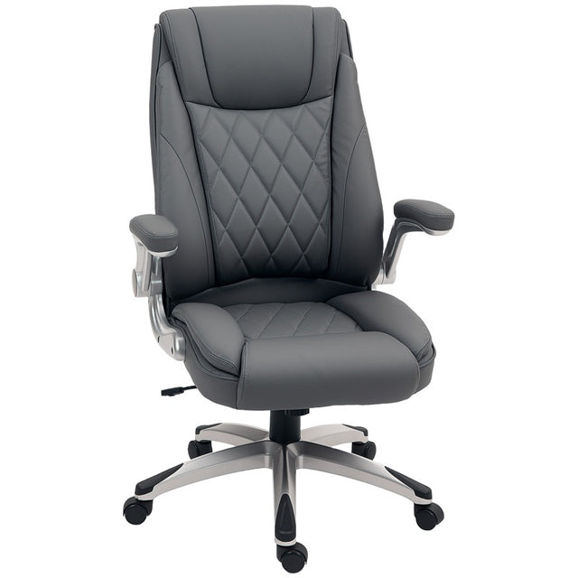 Vinsetto Faux Leather Executive Swivel Office Chair - Dark Grey