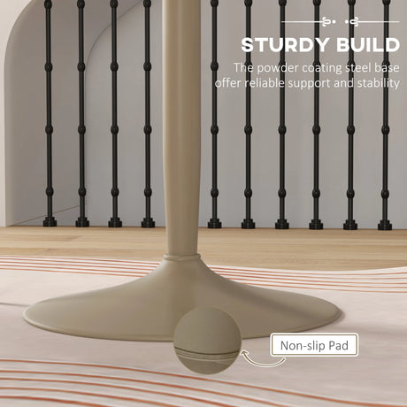 HOMCOM 75H x 70cm Two-Person Minimalistic Dining Table - Light Brown