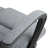 Vinsetto Linen-Look Swivel Office Chair - Dark Grey
