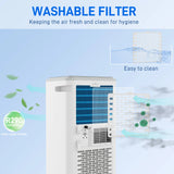 HOMCOM 9000 BTU Portable Air Conditioner, Smart Home WiFi Compatible, 4 in 1 Air Conditioning Unit, Dehumidifier, Fan with Remote, 24H Timer, Window Venting Kit, 20m2, R290, A Energy Efficiency