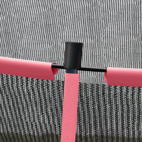 SPORTNOW 10ft Outdoor Trampoline with Enclosure Net, Spring Cover, Pink