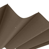 Outsunny Pergola Cover Roof, 2.86 x 2.45 m Retractable Sun Shade Top for 3 x 2m Pergola Frame, UV30+ Protected, Coffee