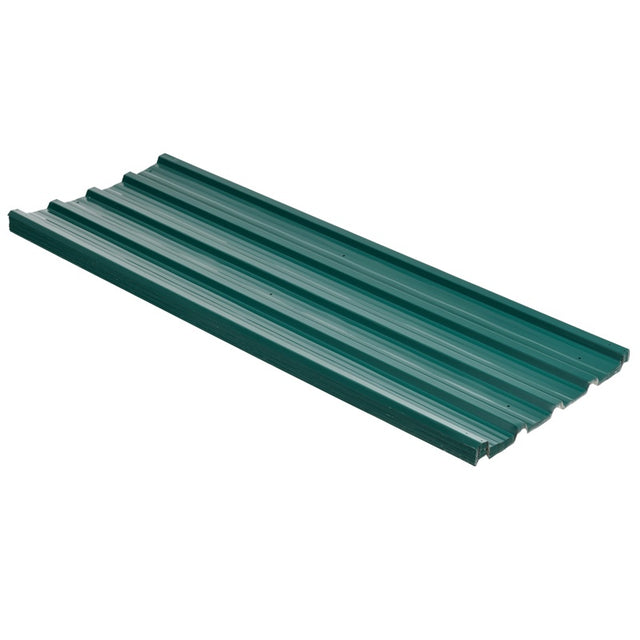 Outsunny Set of 12 Corrugated Steel Roof Sheet Panels - Green