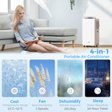 HOMCOM 12,000 BTU 5-in-1 Mobile Air Conditioner, 35m2 Radius - White