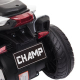 HOMCOM Kids Electric Motorcycle Ride-On Toy, with Three Wheels, Music, Horn, Lights, Red