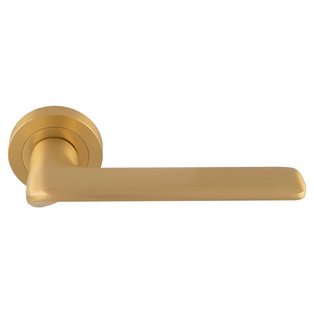 VORTEX LEVER ON CONCEALED FIX ROUND ROSE OSA (SATIN BRASS) - SATIN BRASS - PAIR
