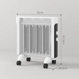 HOMCOM 2kW Electric Heater, 10-45 Temperature - White