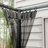 Outsunny 3 x 3m Aluminium Frame Pergola, with Retractable Roof - Dark Grey