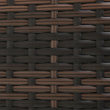 Outsunny PE Rattan Sun Lounger with Cushion, Outdoor Garden Sunbed Furniture with 5-Level Recliner Backrest, and Armrest, Set of 2, Brown