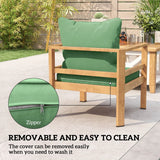 Outsunny Seat and Back Padded Cushion Set, CUSHION ONLY - Green