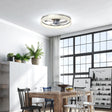 HOMCOM Ceiling Fans with Lights and Remote & App Control, 50cm LED Ceiling Fan Light with 3 Colour Temperatures, 6 Speed, Silver