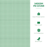 Outsunny Mini Greenhouse, Portable Tunnel Green House, Green Grow House Steel Frame with 5 Mesh Windows, 3 M, Green