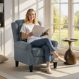 HOMCOM Recliner Armchair with Extended Leg Rest - Grey