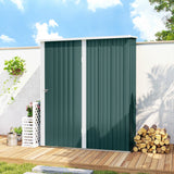Outsunny 5.3 x 3.1ft Corrugated Steel Garden Shed - Green