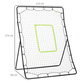 HOMCOM Baseball Rebounder Net Teens Adults Game Spot Softball Training Aid Practise Target Strike Shot Goal Play